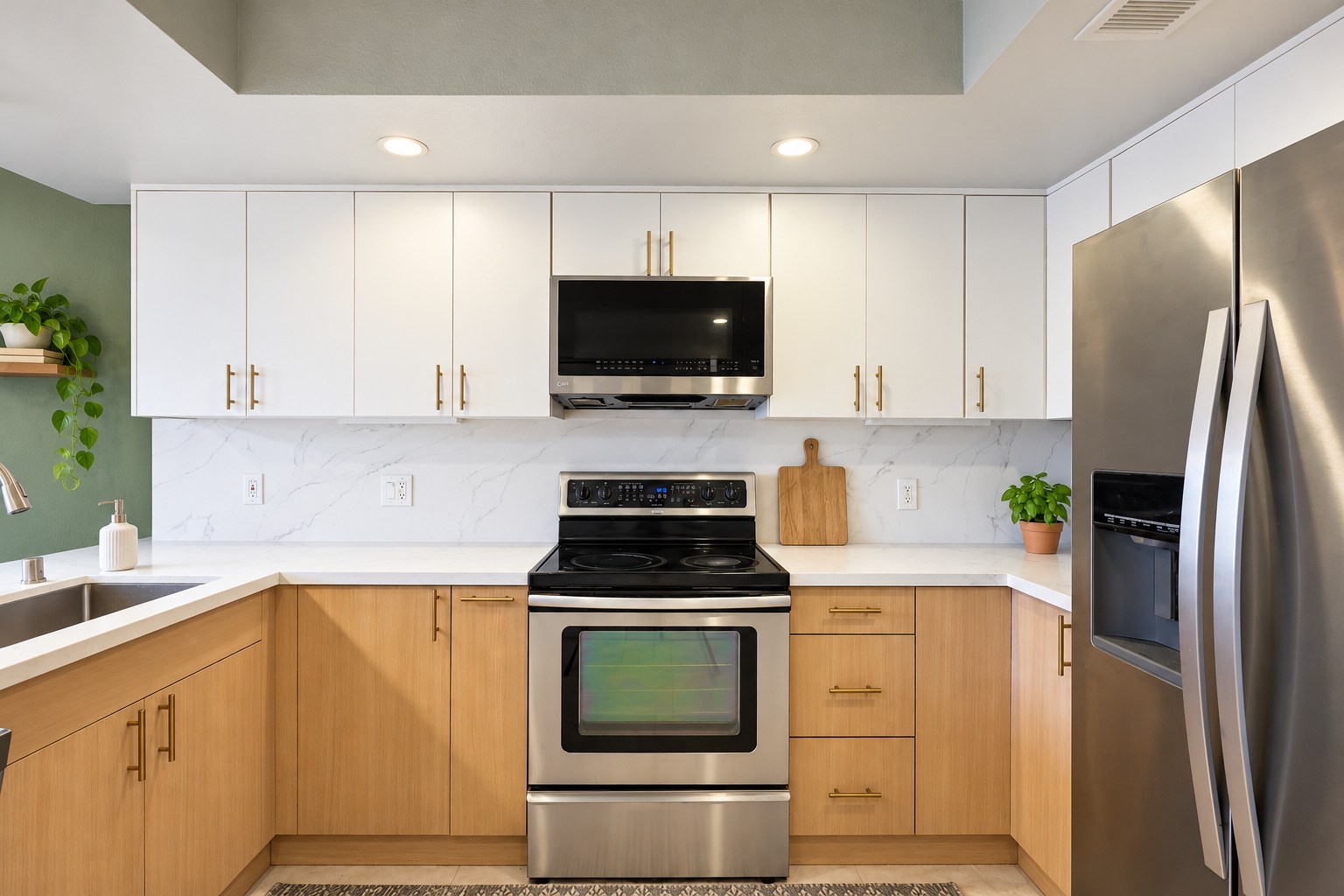The renovated kitchen