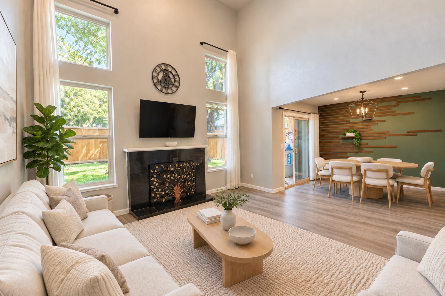 A preview of the property's bright, open living spaces